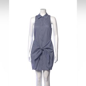 CINQ A SEPT PLAID WRAP AROUND DRESS